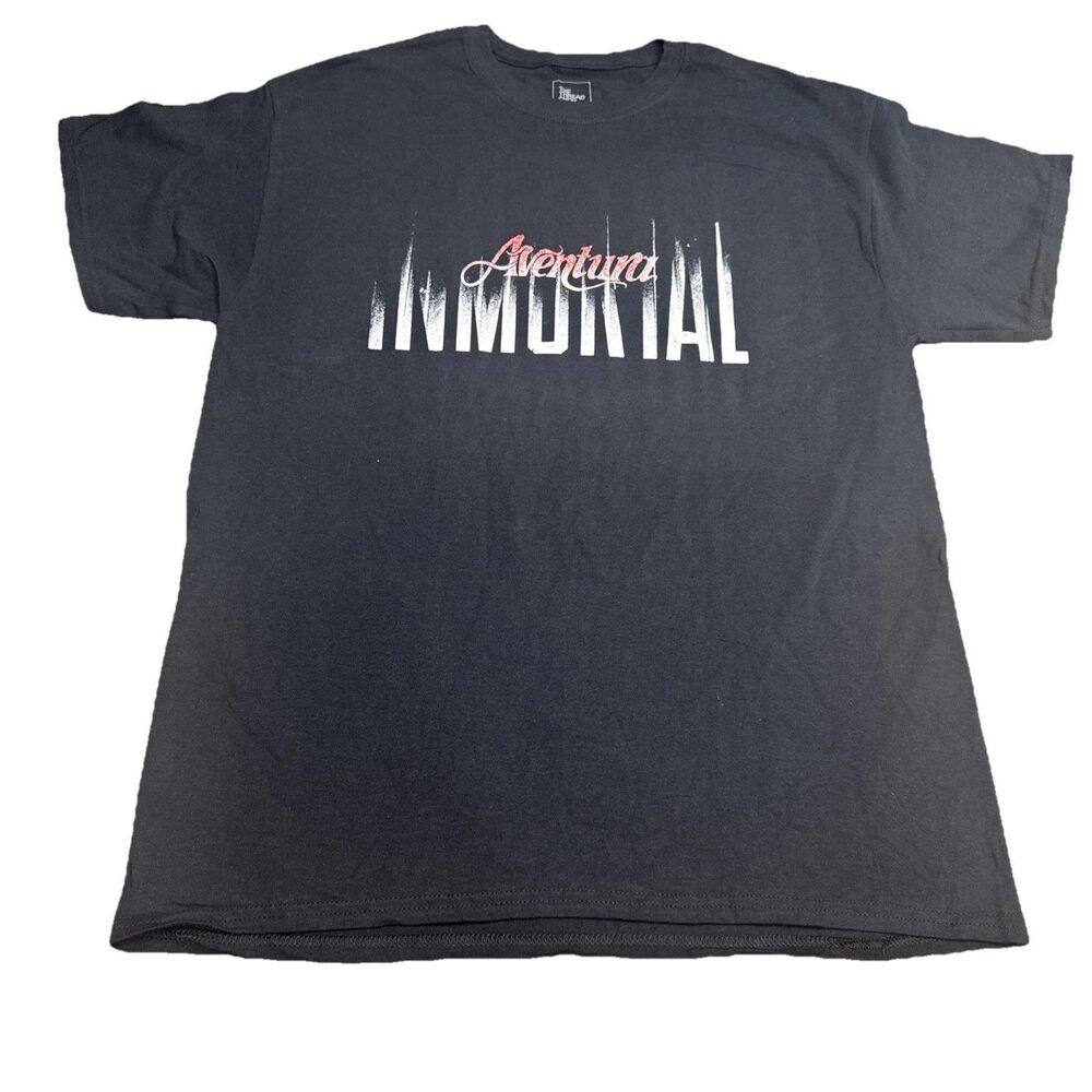 Aventura Inmortal Tour T Shirt Mens Large Black Concert Tee Bachata Merch